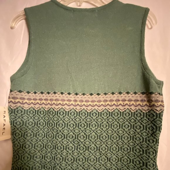 Rafael Sleeveless Sweater Size L Teal NWT - Picture 2 of 7